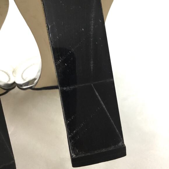 Good American Cinder-F*cking Rella Wedge Silver Sz 9 - Picture 8 of 8